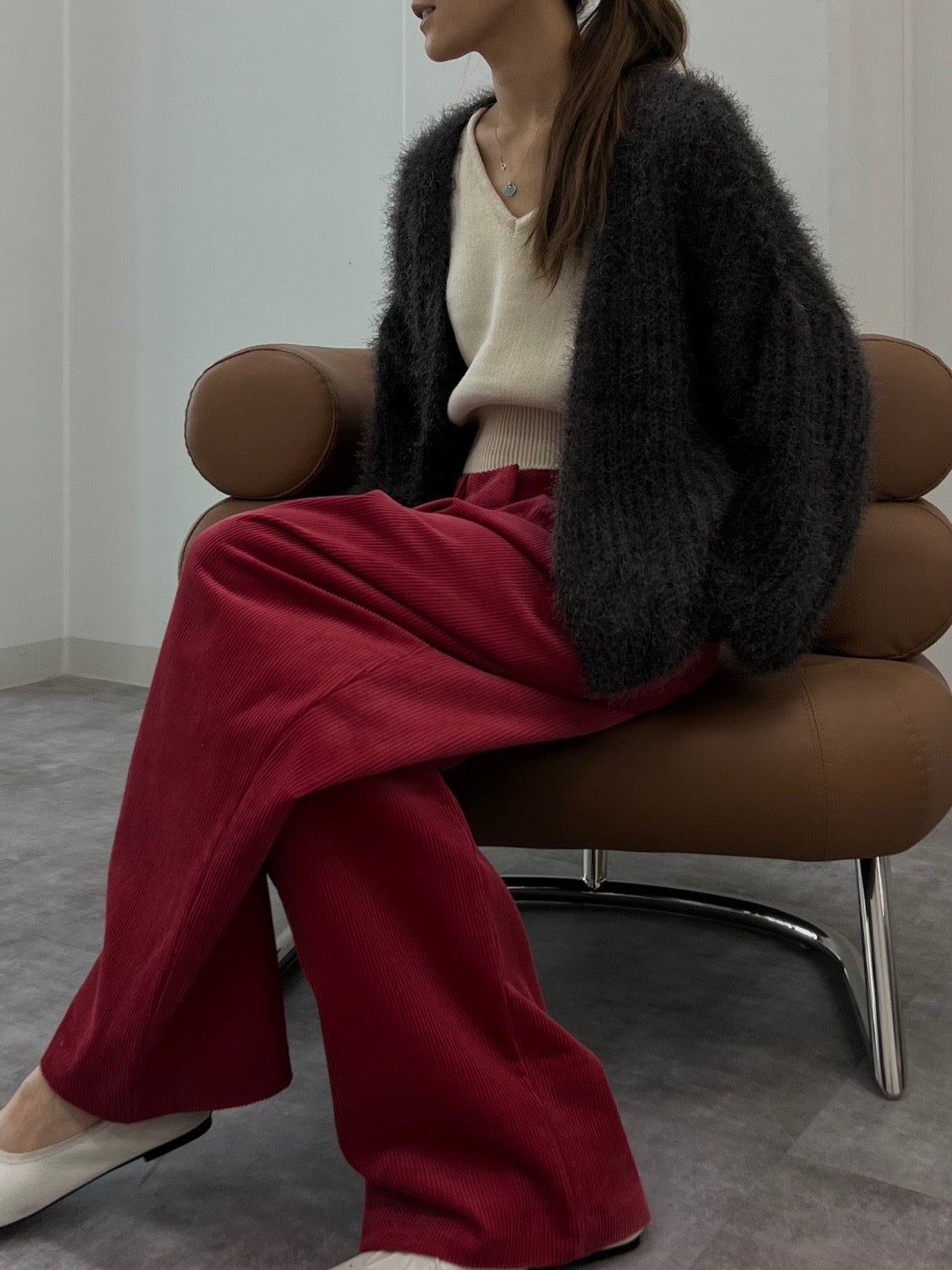 Corduroy Wide Leg Slacks