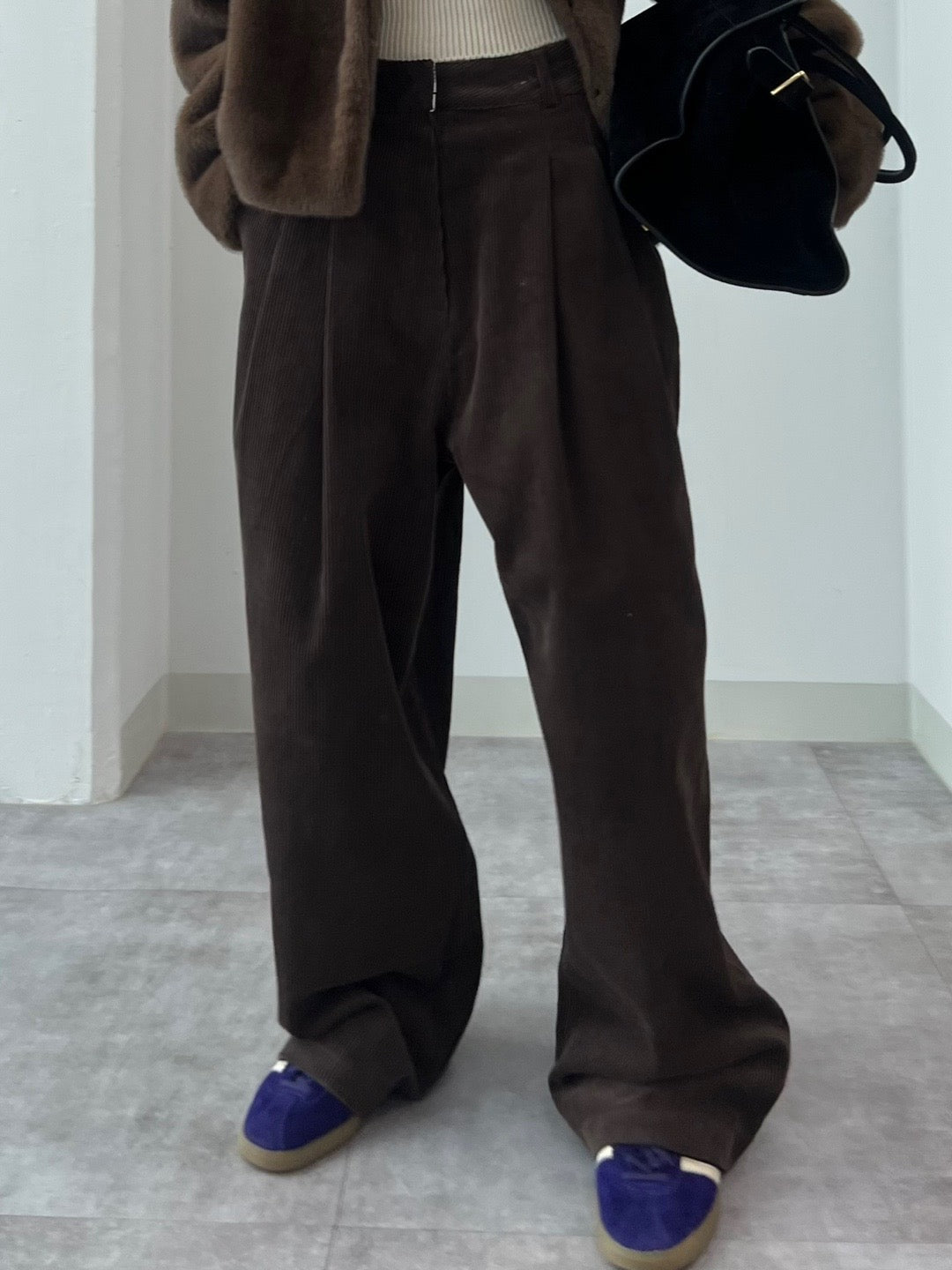 Corduroy Wide Leg Slacks