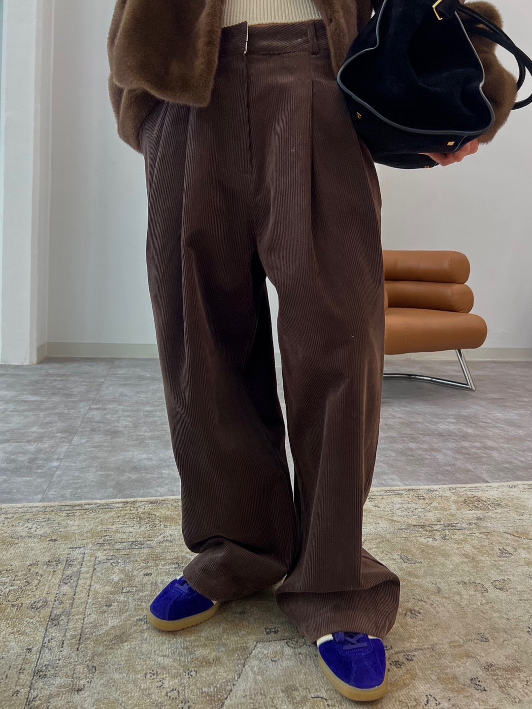 Corduroy Wide Leg Slacks