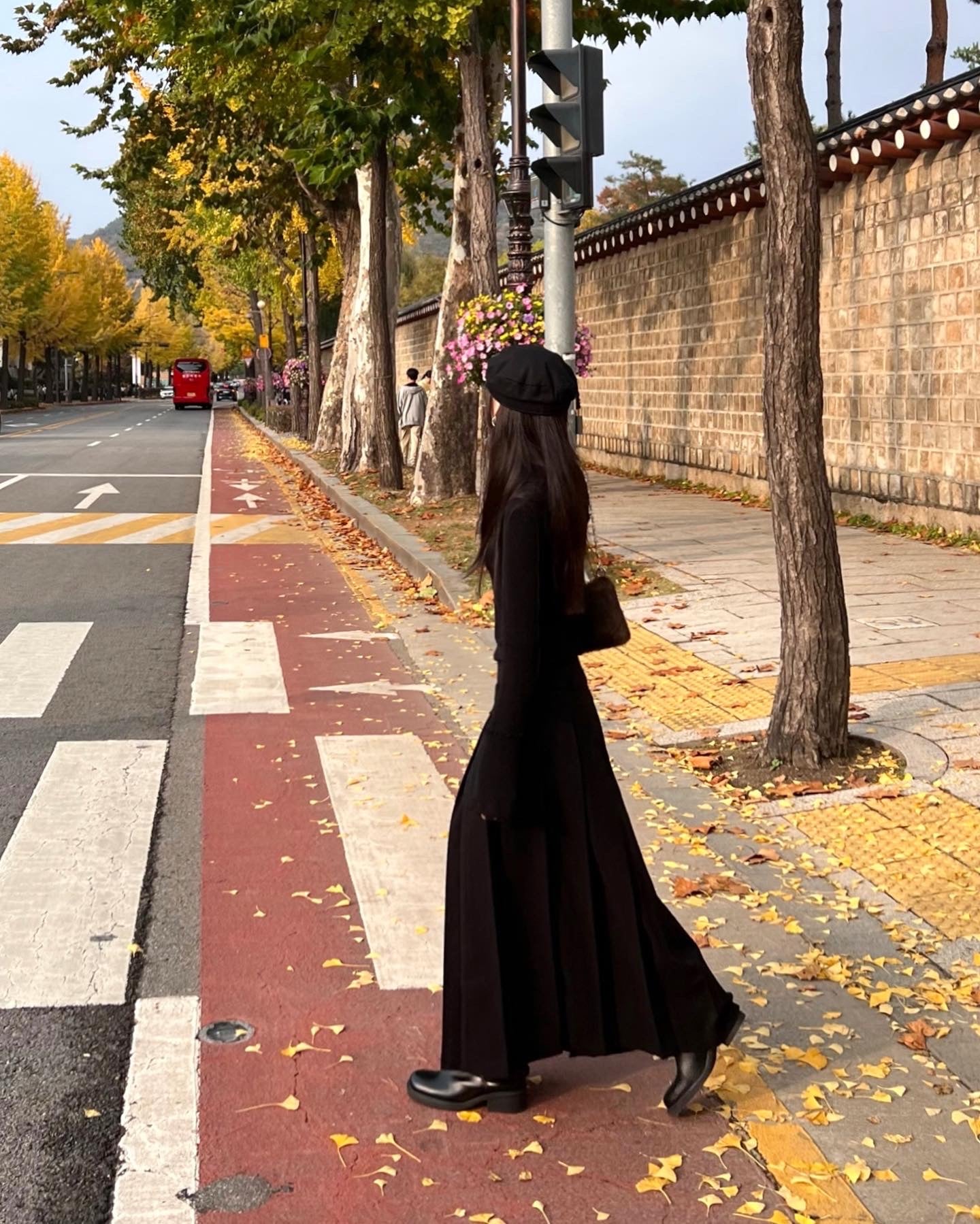 Pleated Wool Blend Maxi Skirt - only S In stock