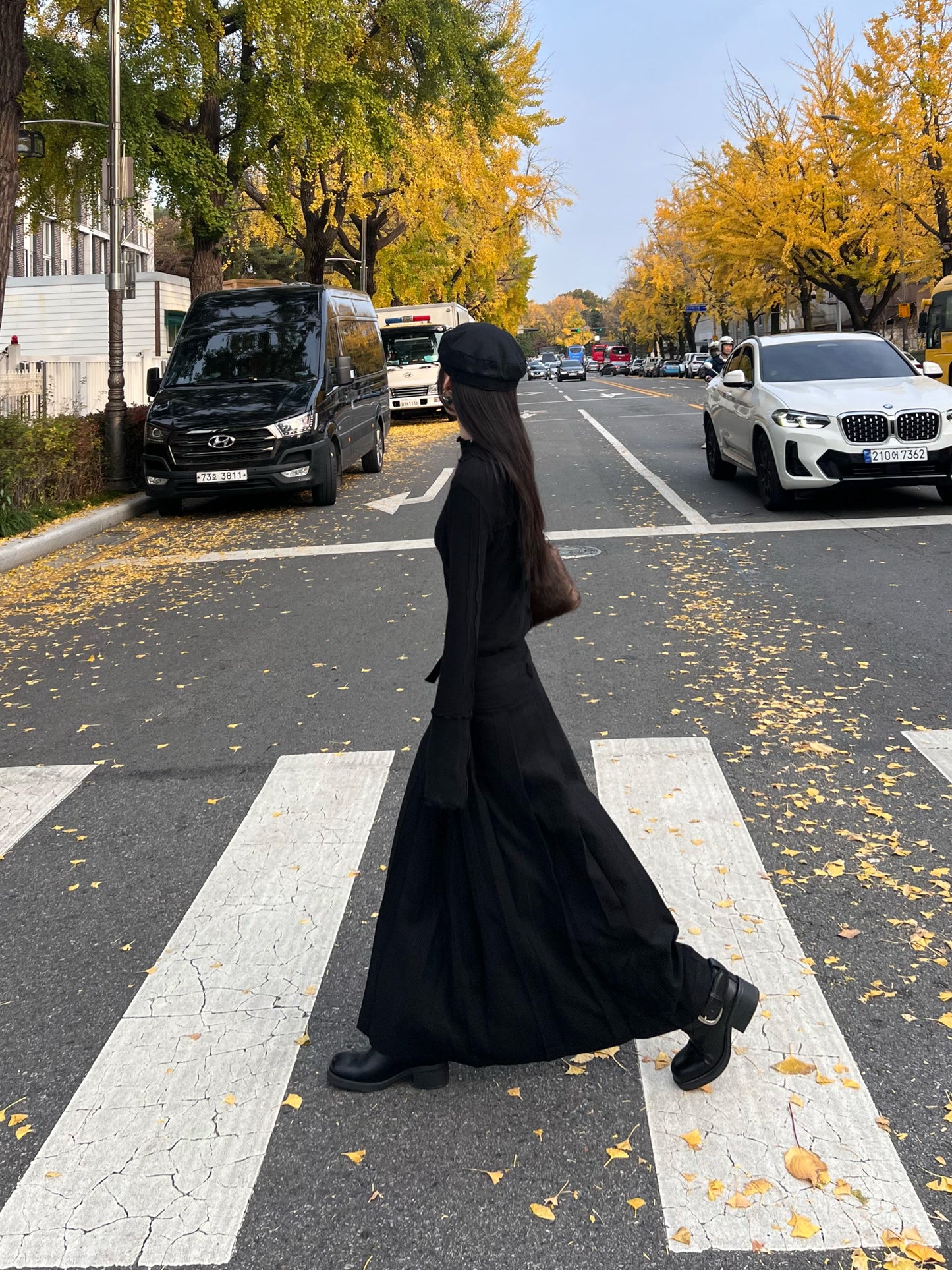 Pleated Wool Blend Maxi Skirt - only S In stock