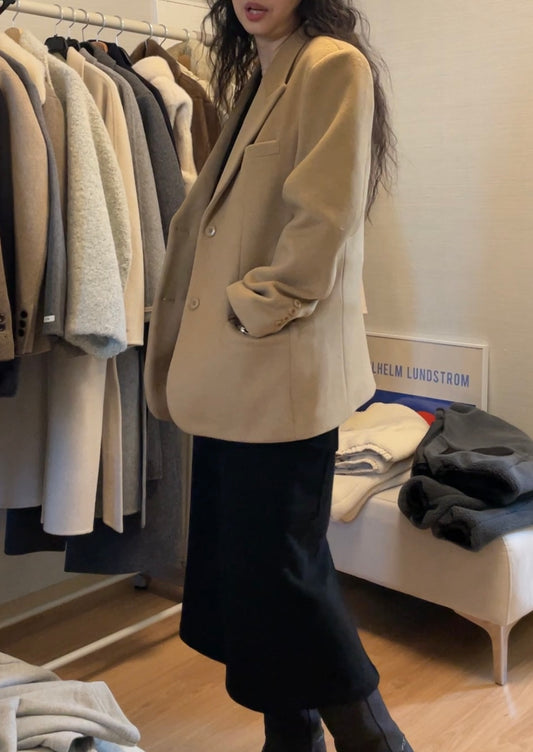 Noah Oversized Wool Blazer Coat - 1 Left in Black