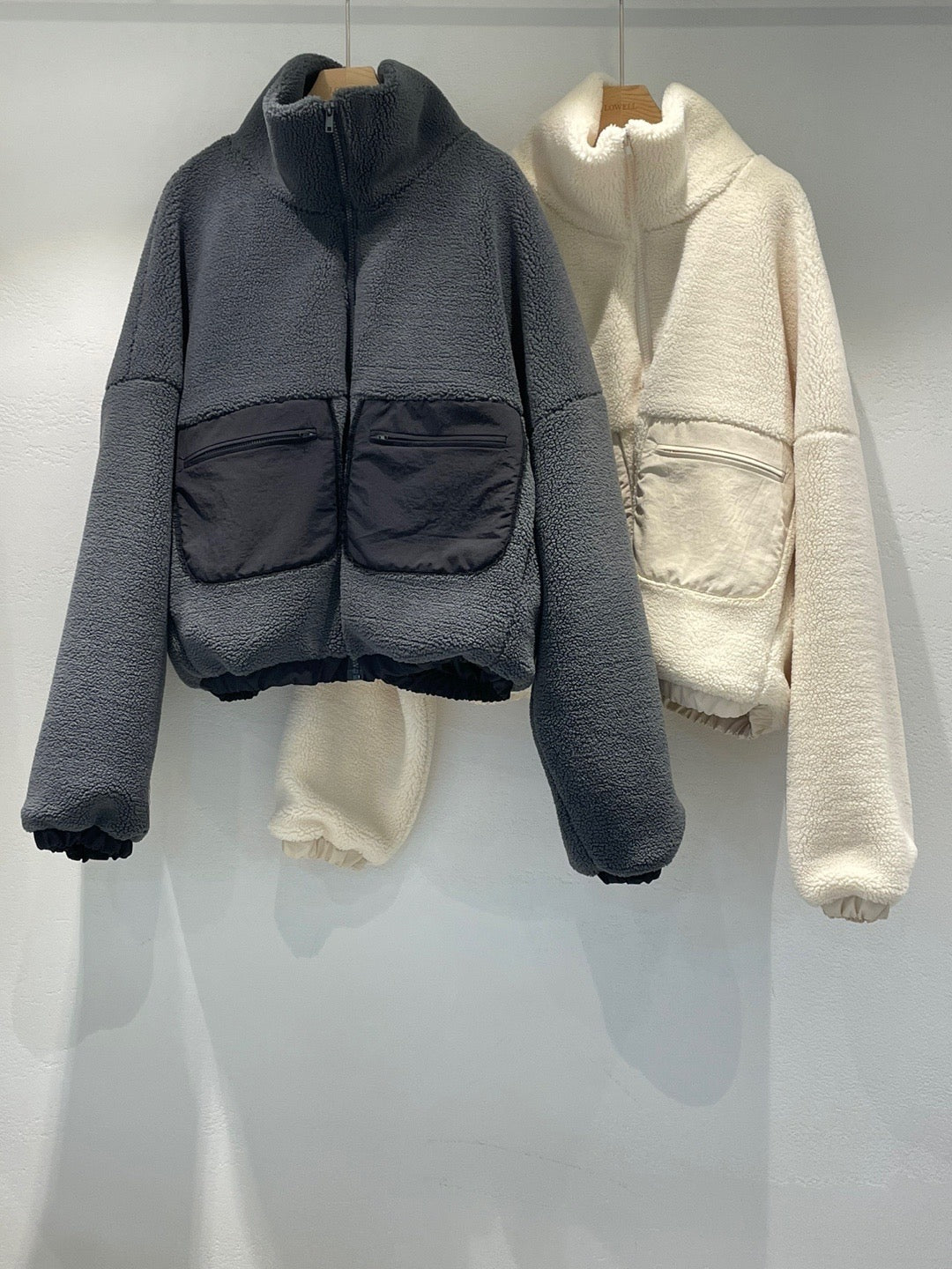 Snow Nylon Patched Fleece Jacket