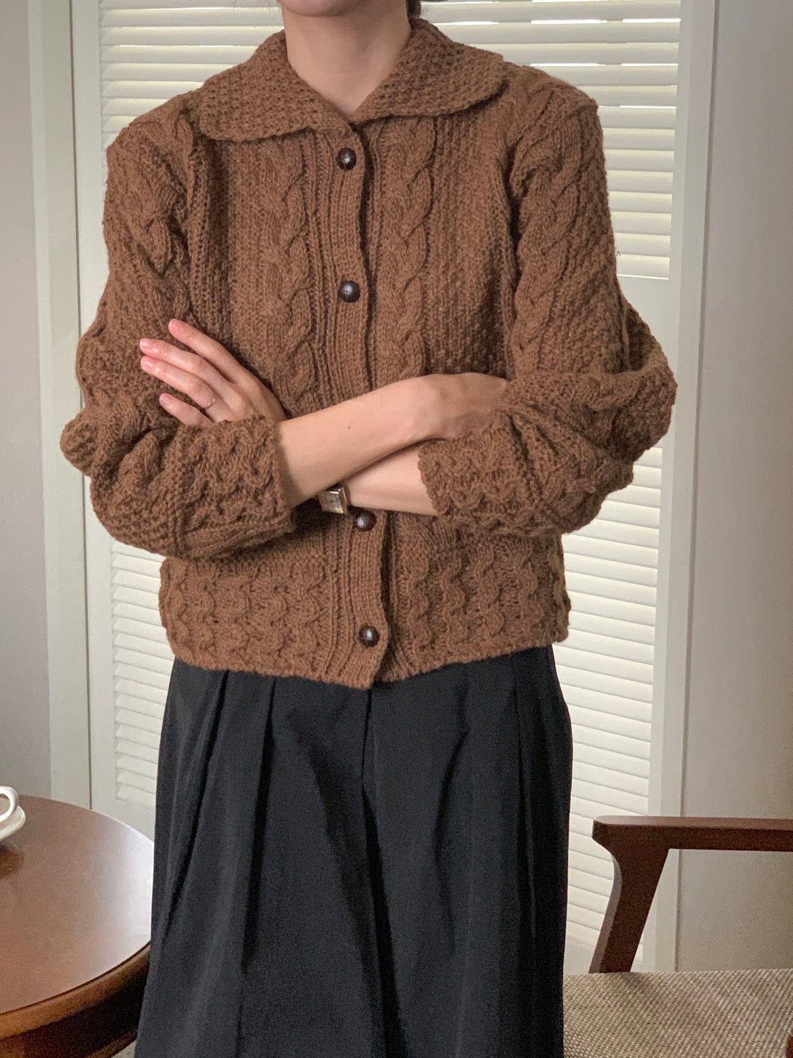 Scottish Wool Multi Cable Cardigan