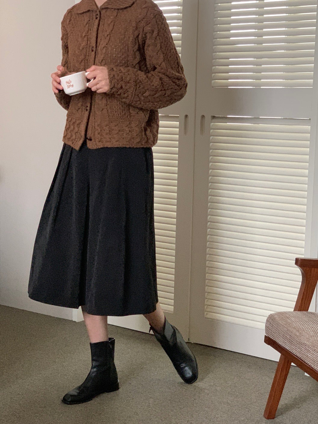 Scottish Wool Multi Cable Cardigan