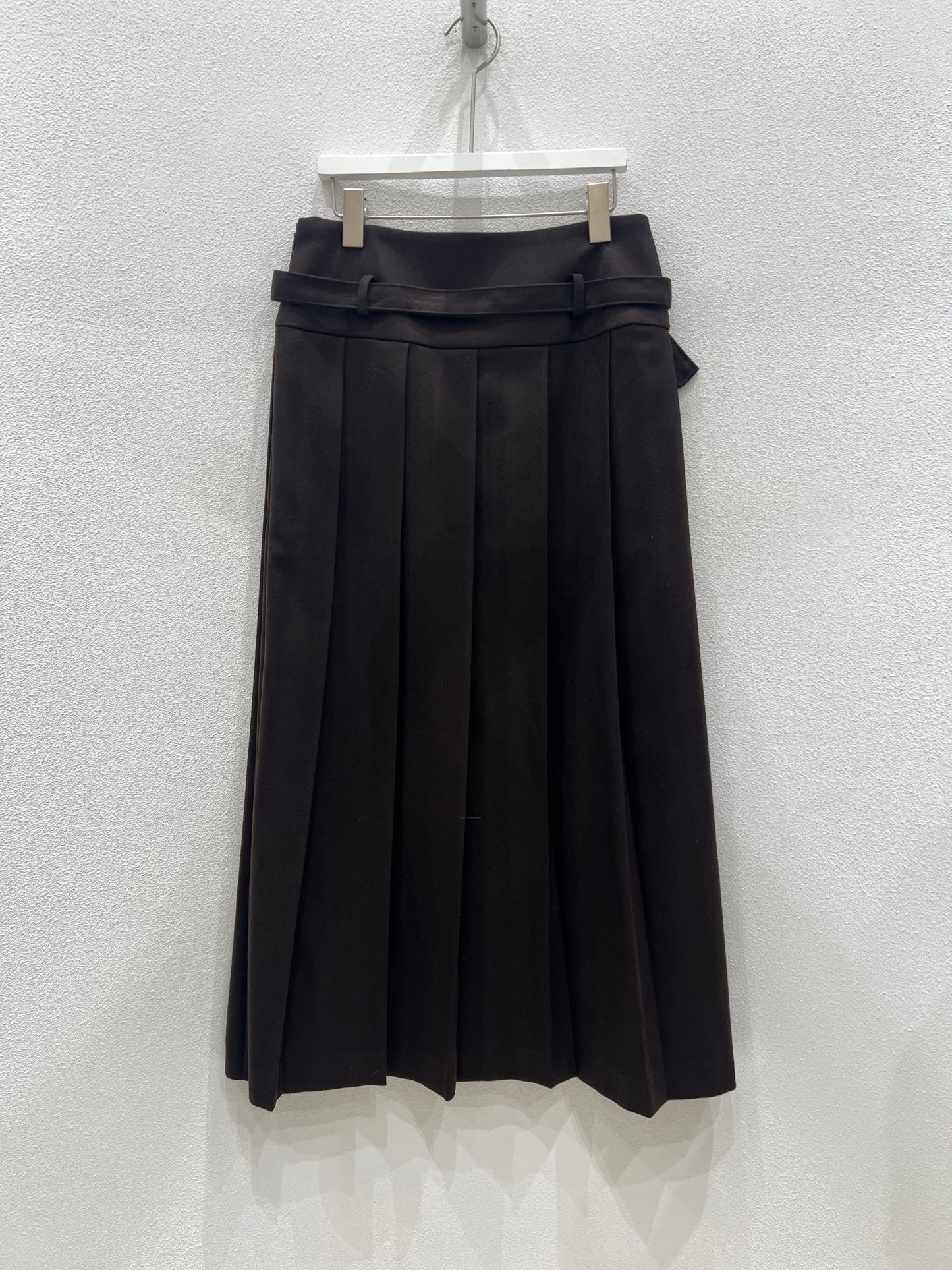 Pleated Wool Blend Maxi Skirt - only S In stock