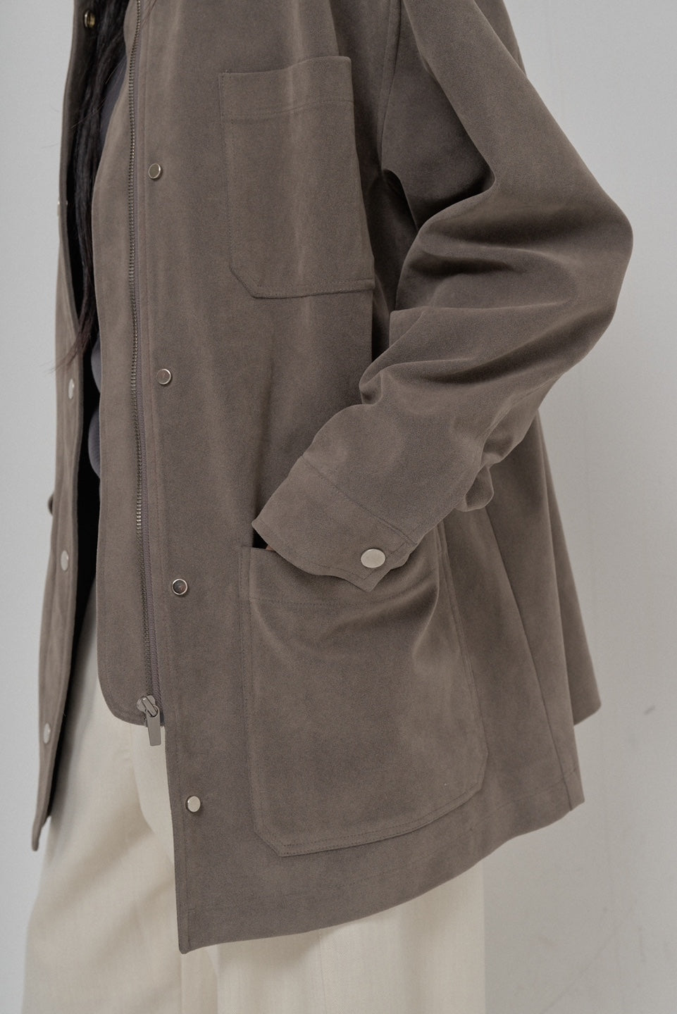 <Pre-Order> Faux Suede Barn Jacket