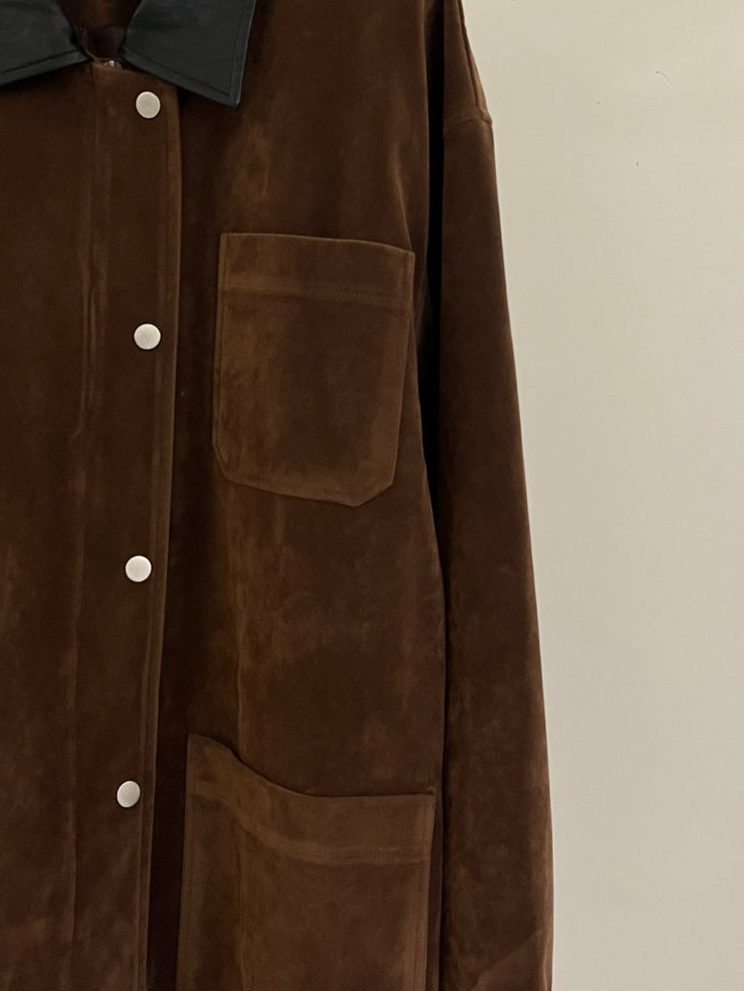 <Pre-Order> Faux Suede Barn Jacket