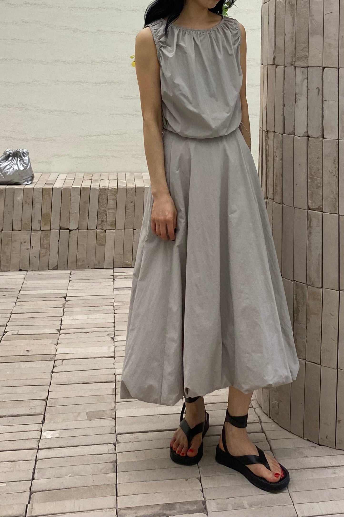 Crush Nylon Bubble Skirt