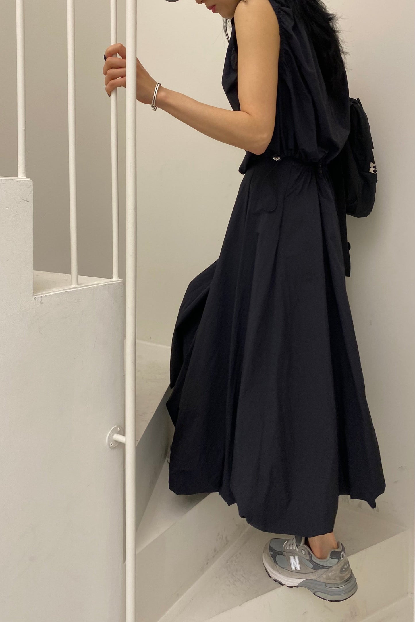 Crush Nylon Bubble Skirt