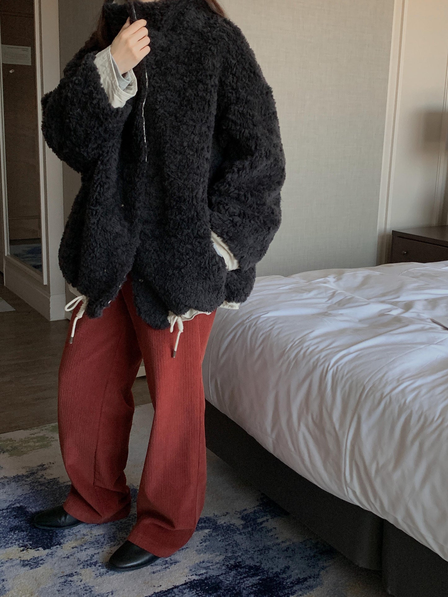 Wool Fleece Lined Reversible Jacket