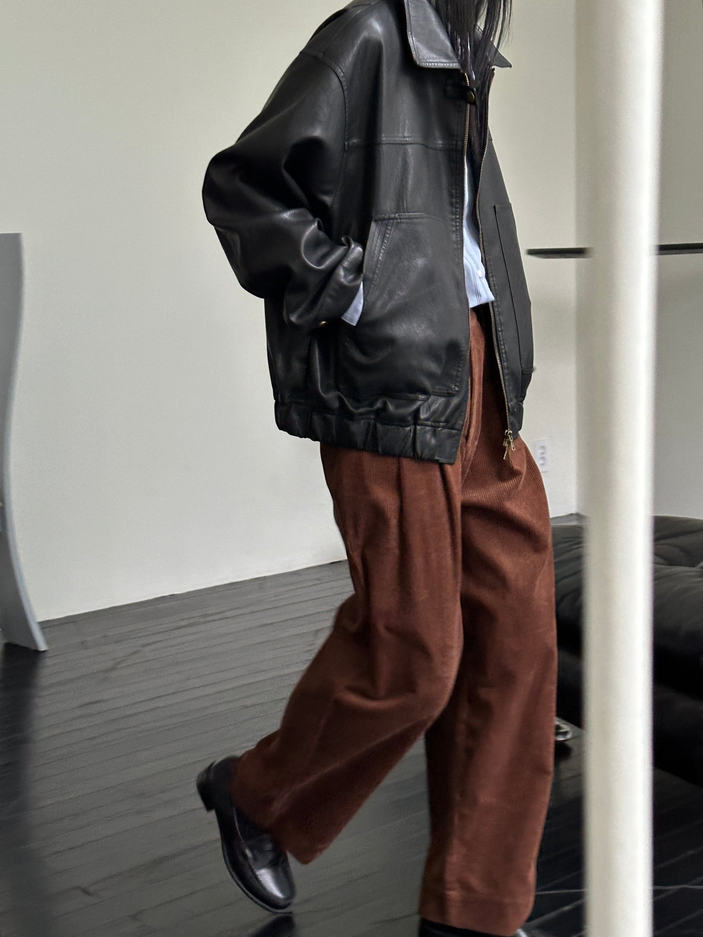 <Pre-Order> Vegan Leather Blouson Jacket