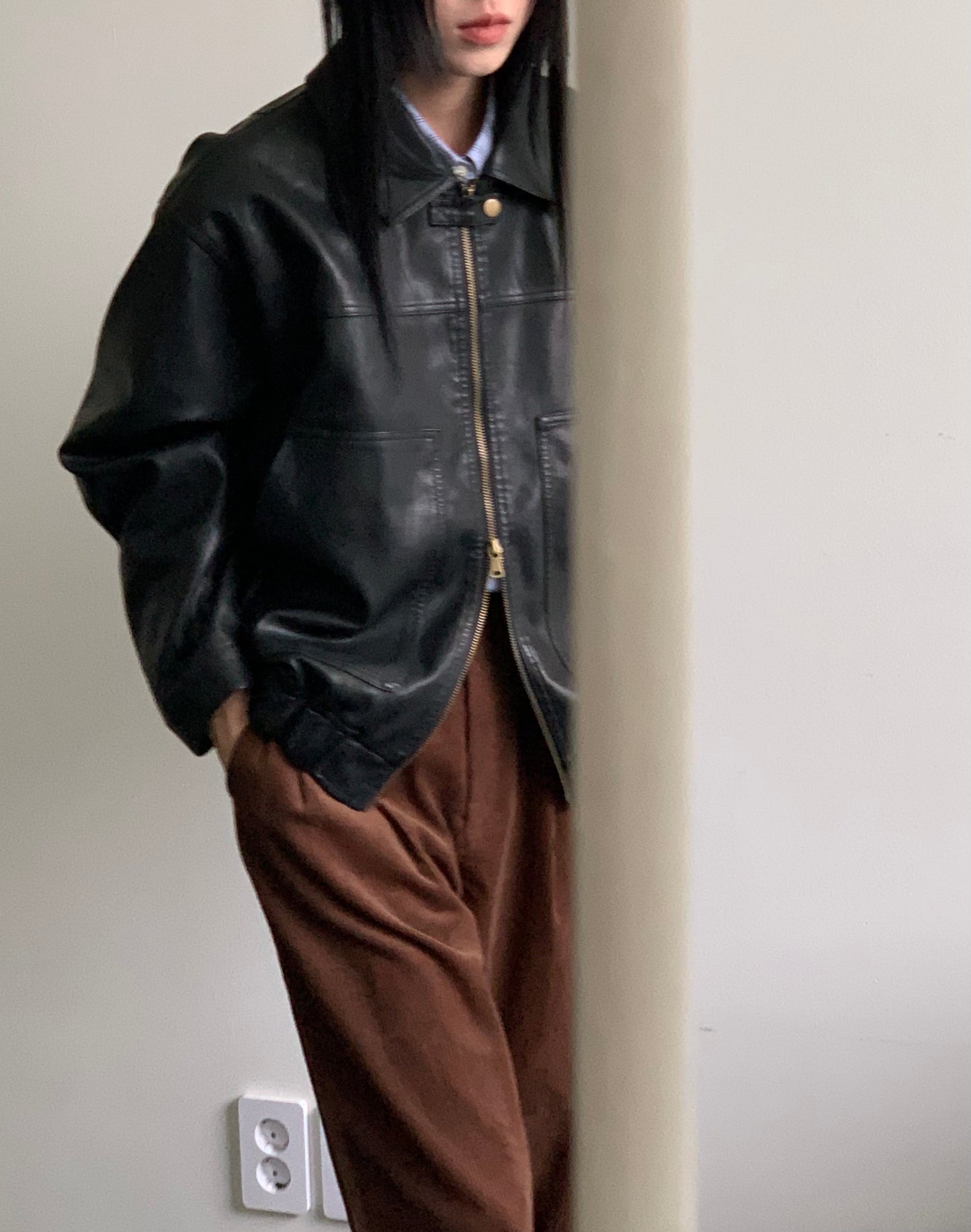 <Pre-Order> Vegan Leather Blouson Jacket