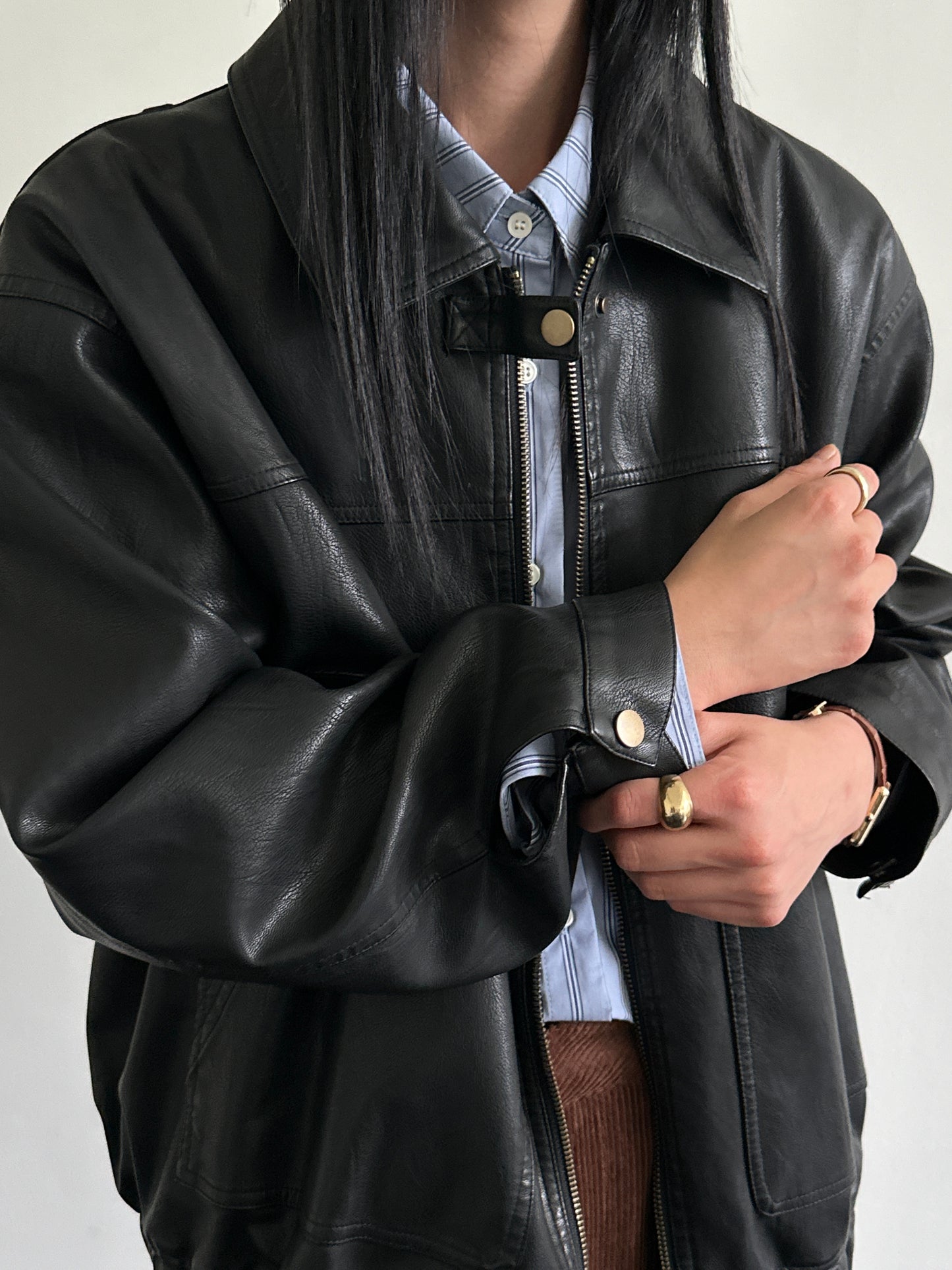 <Pre-Order> Vegan Leather Blouson Jacket