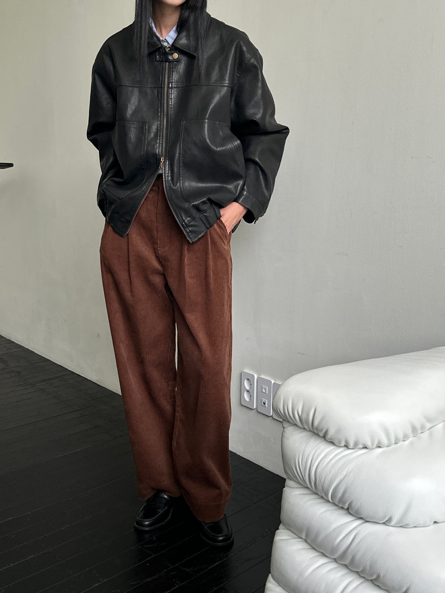<Pre-Order> Vegan Leather Blouson Jacket