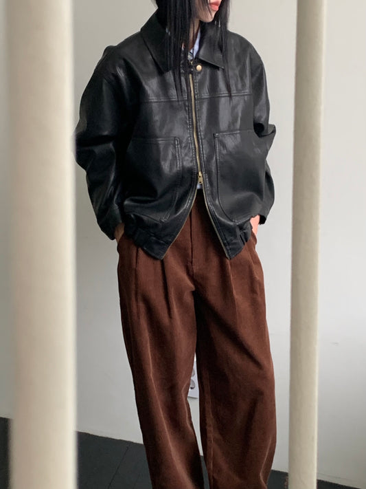 <Pre-Order> Vegan Leather Blouson Jacket