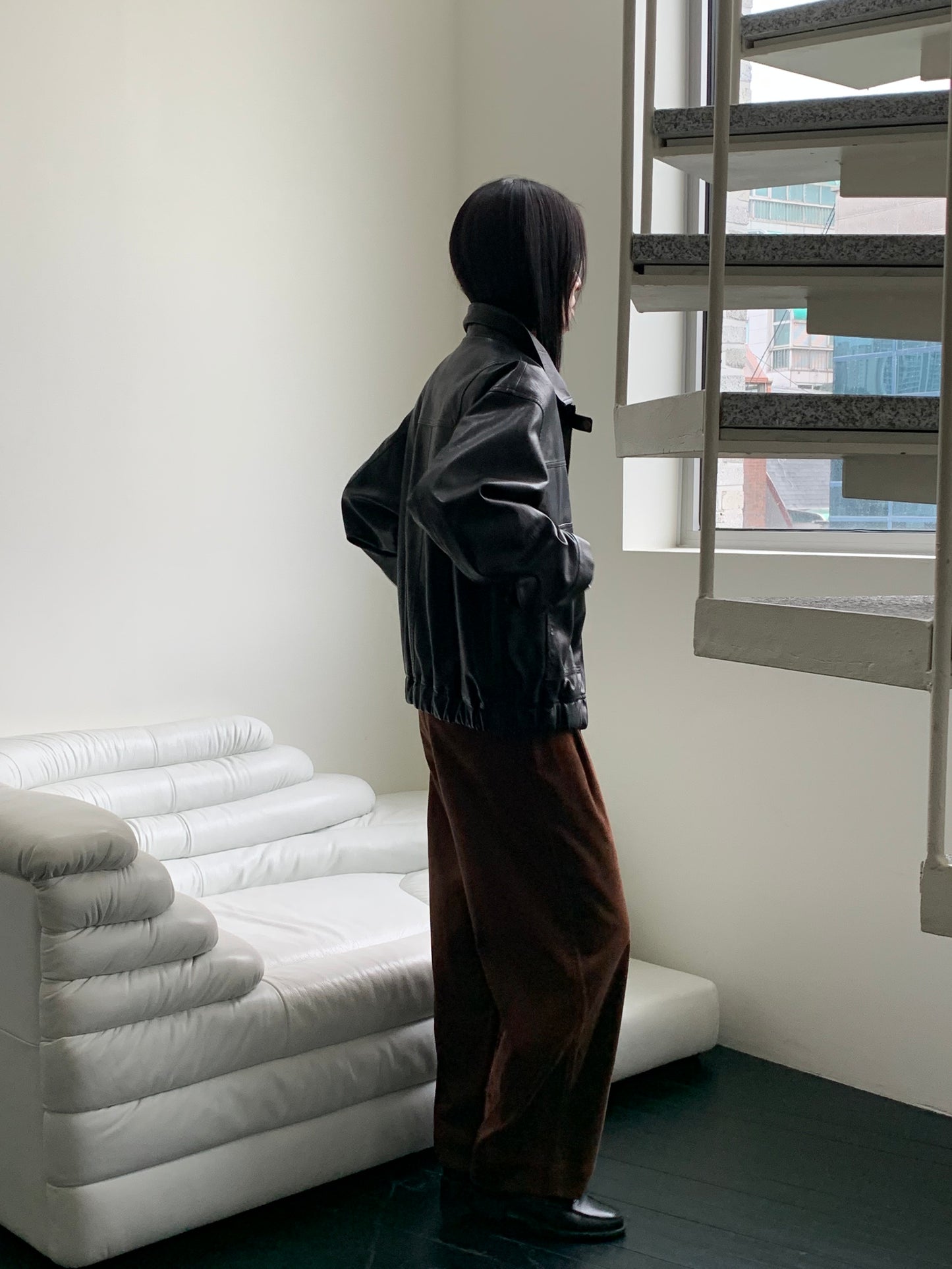 <Pre-Order> Vegan Leather Blouson Jacket