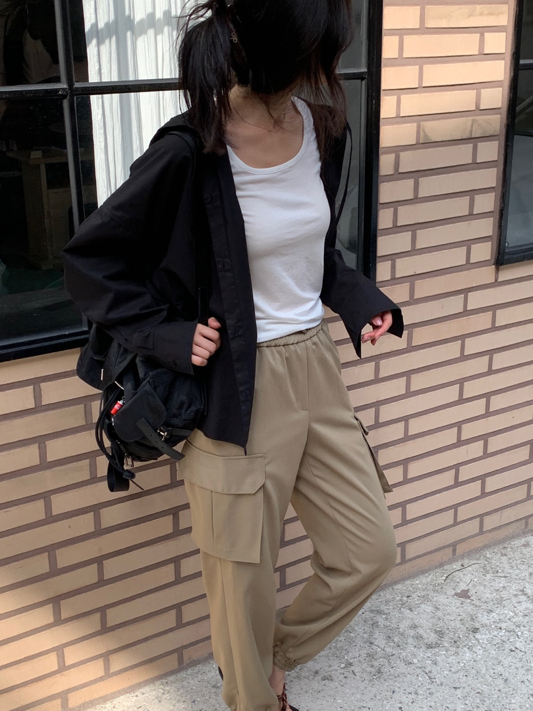 Cotton Hooded Shirt Jacket