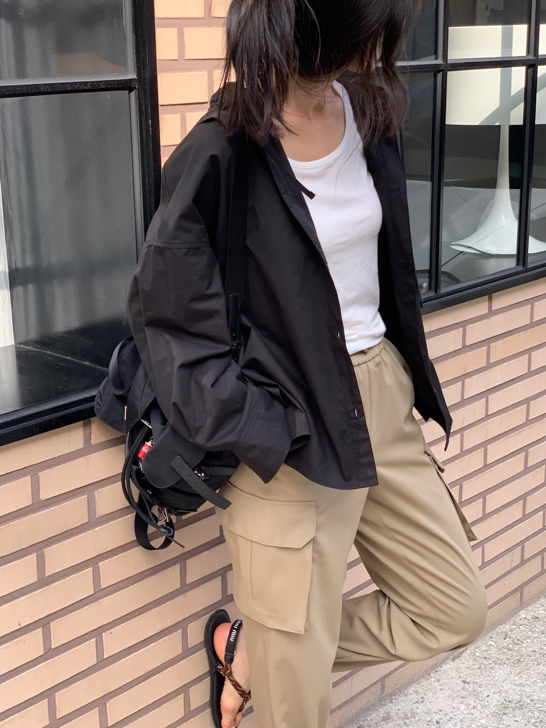 Cotton Hooded Shirt Jacket