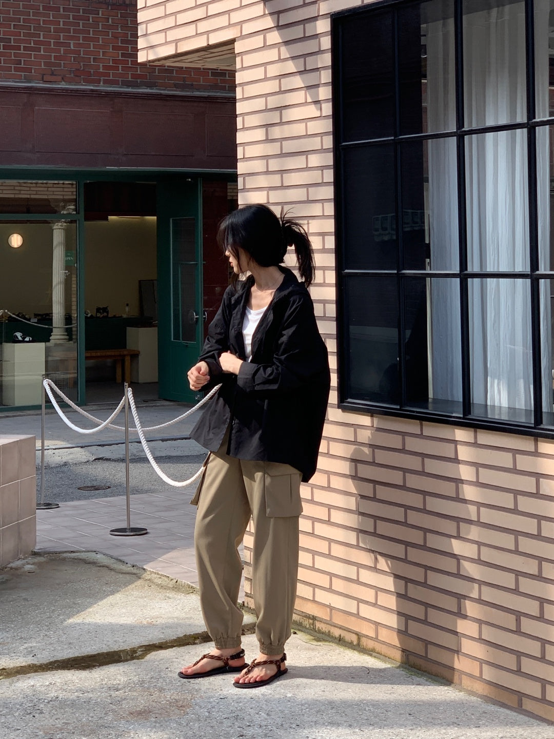 Cotton Hooded Shirt Jacket