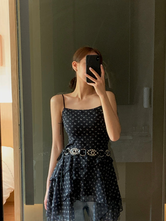 Asymmetrical Ruffle Mini Dress