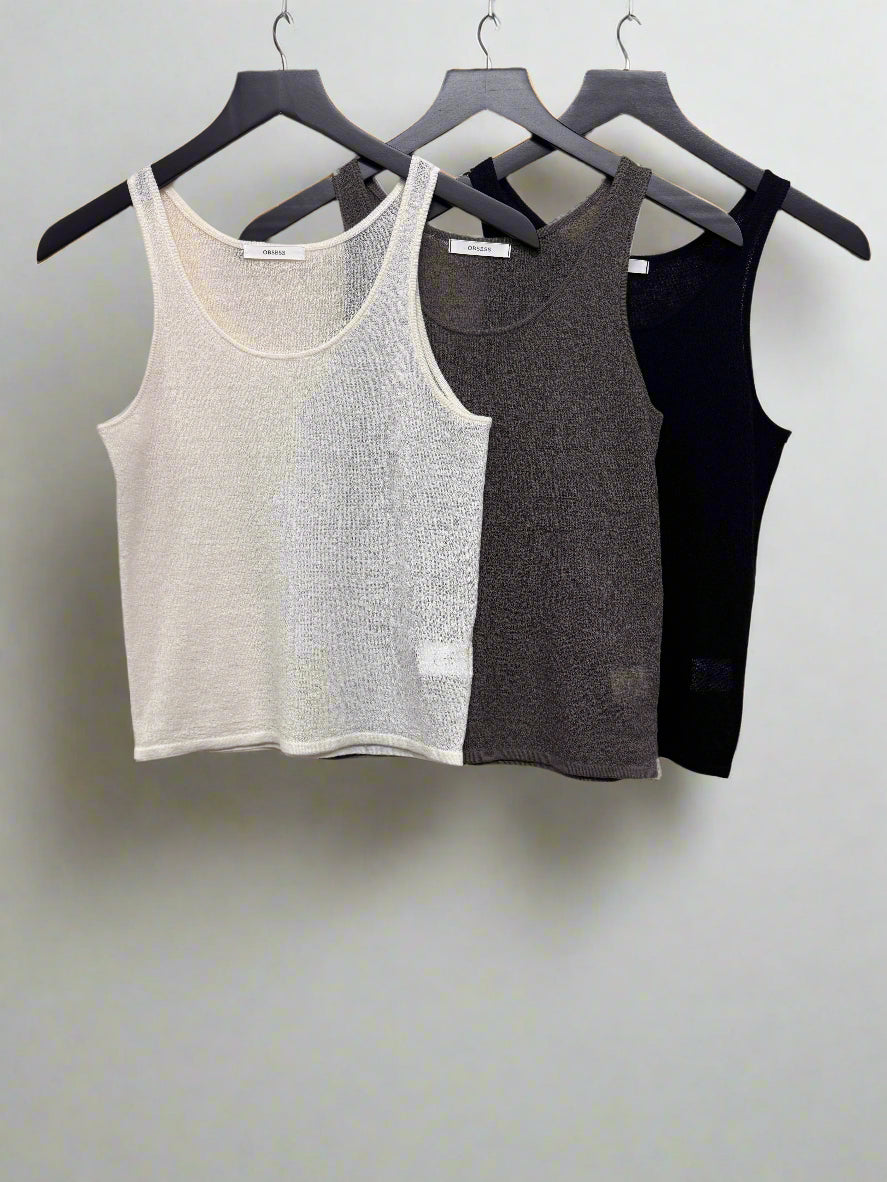 <Essential> <Pre-Order>Summer Wool Crepe Knit Tank Top