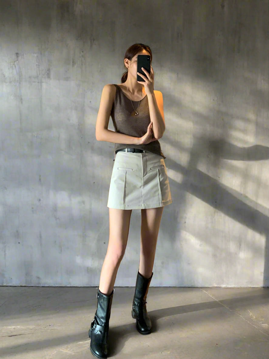 <Essential> <Pre-Order>Summer Wool Crepe Knit Tank Top
