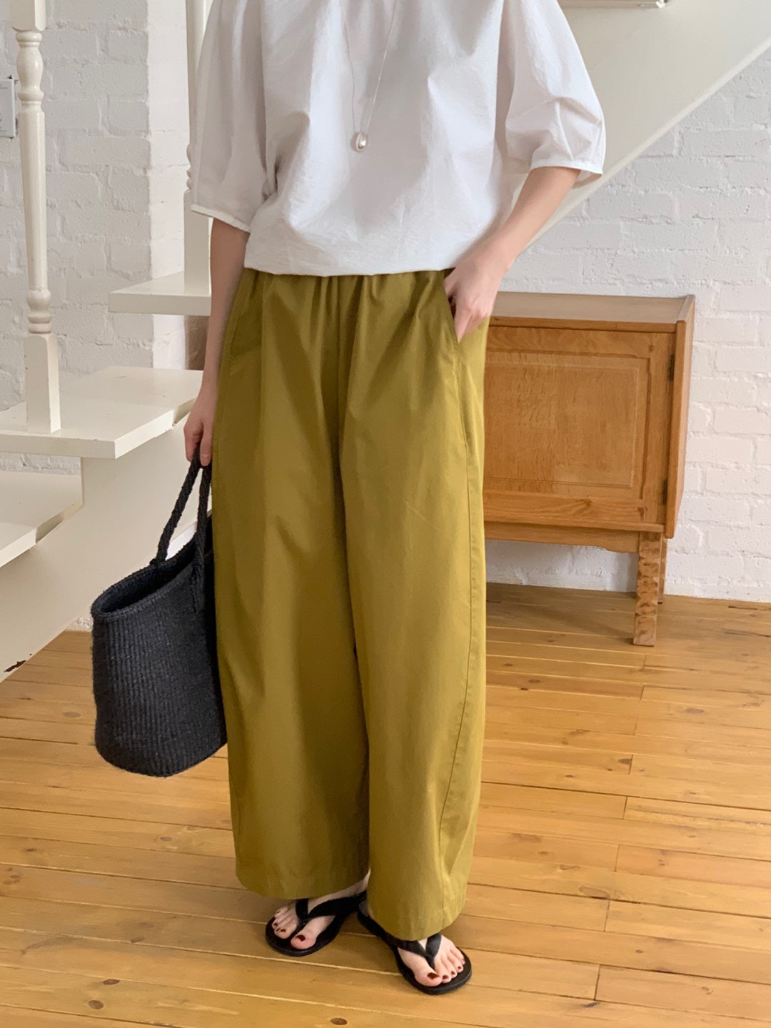 <Pre-order>Wide Capri Pants