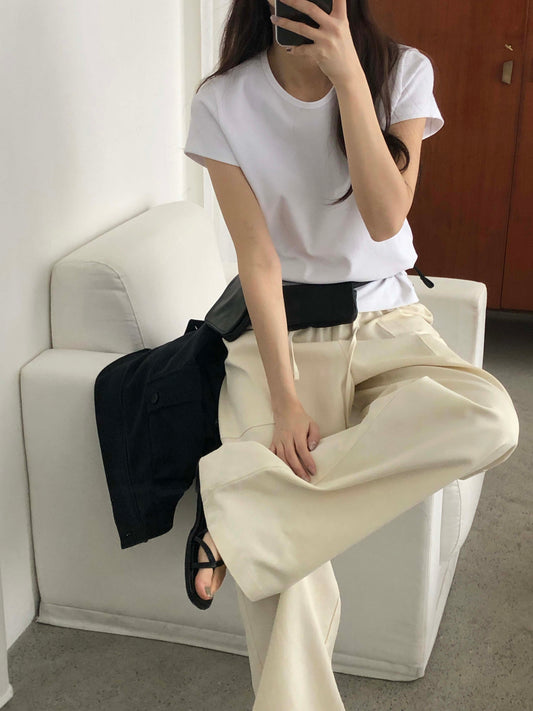 <Essential> Cotton Baby Ponte T-Shirt