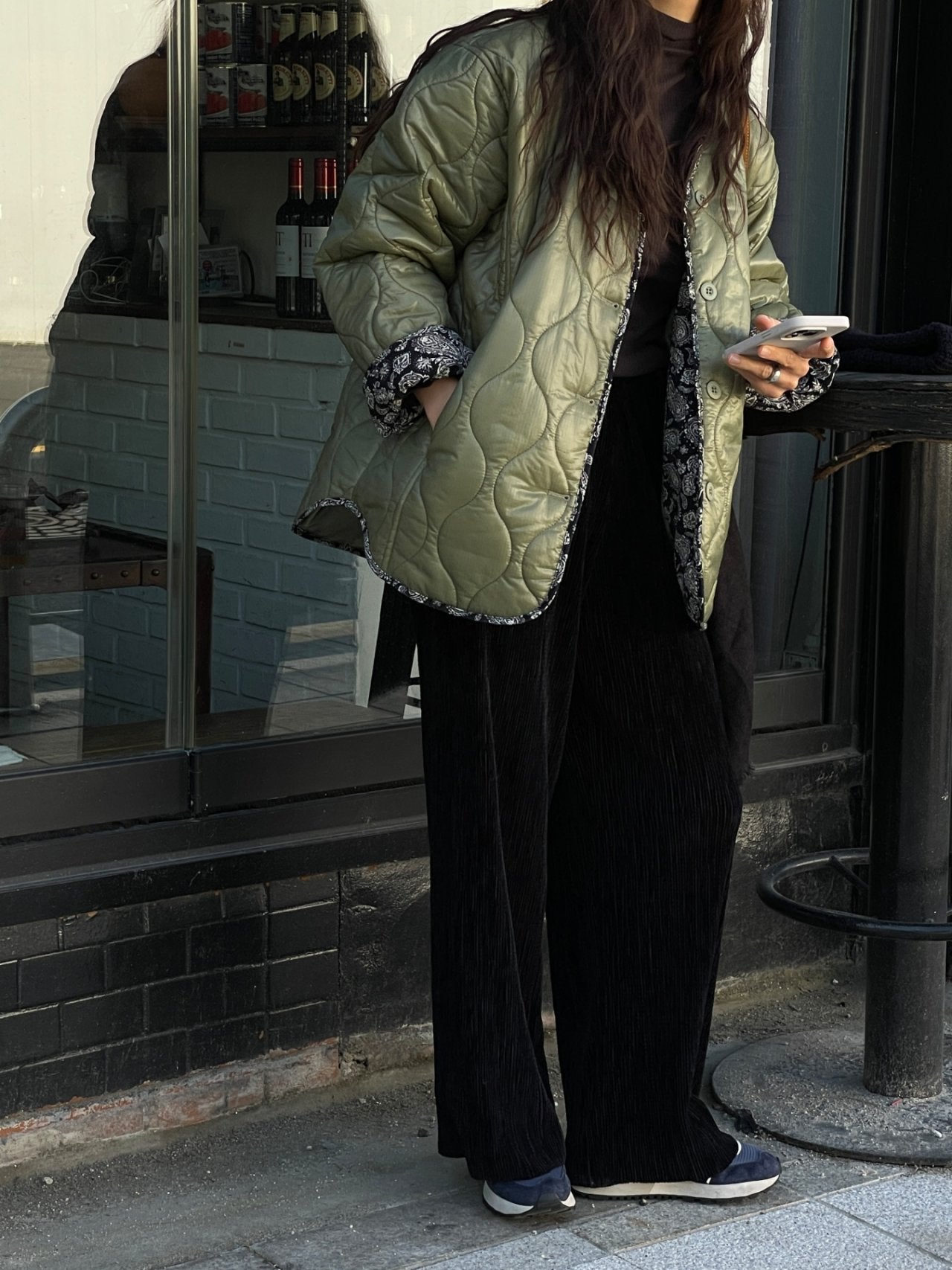 Quilted Nylon Military Liner Jacket