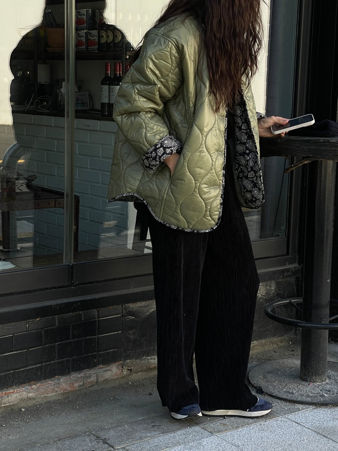 Quilted Nylon Military Liner Jacket