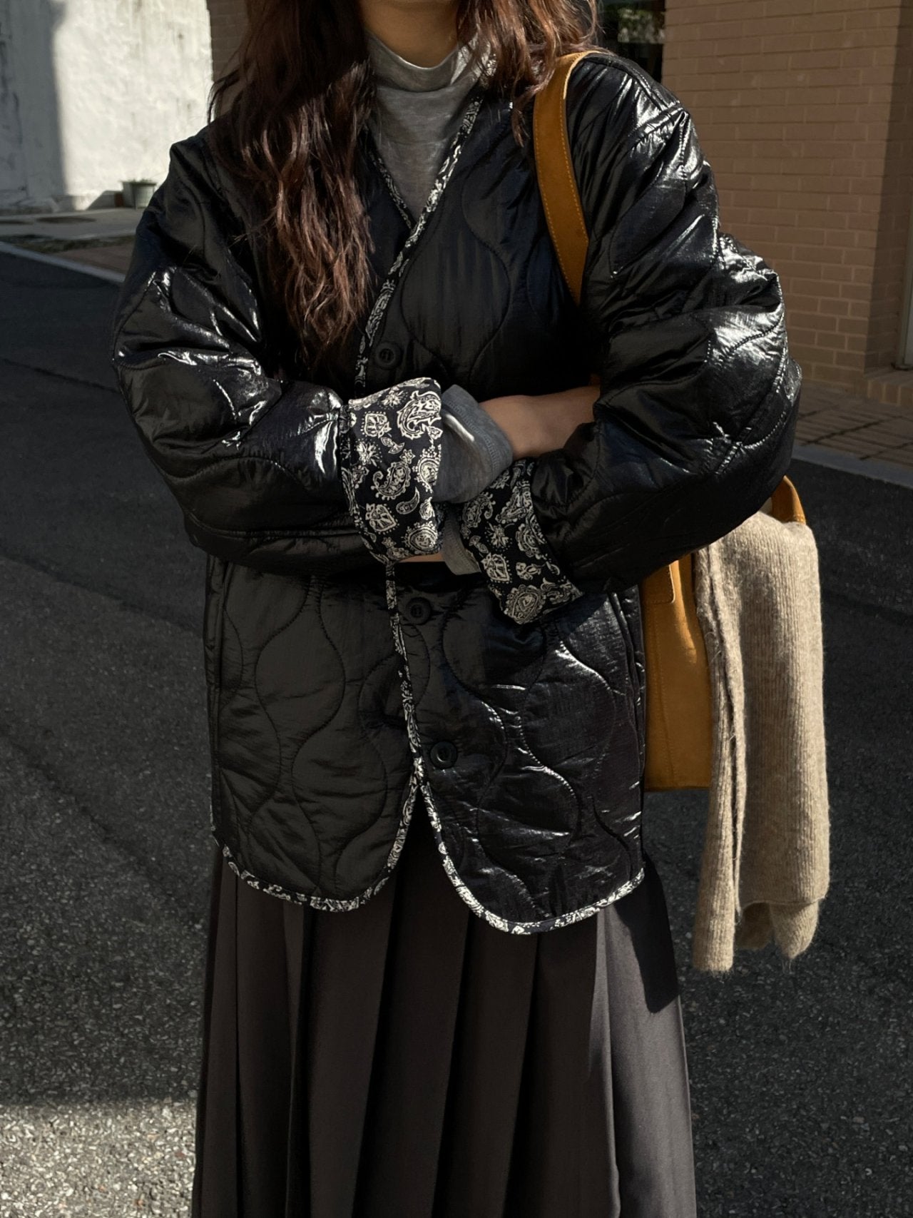 Quilted Nylon Military Liner Jacket