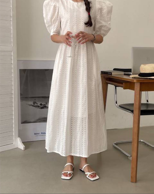 Eyelet Maxi Dress