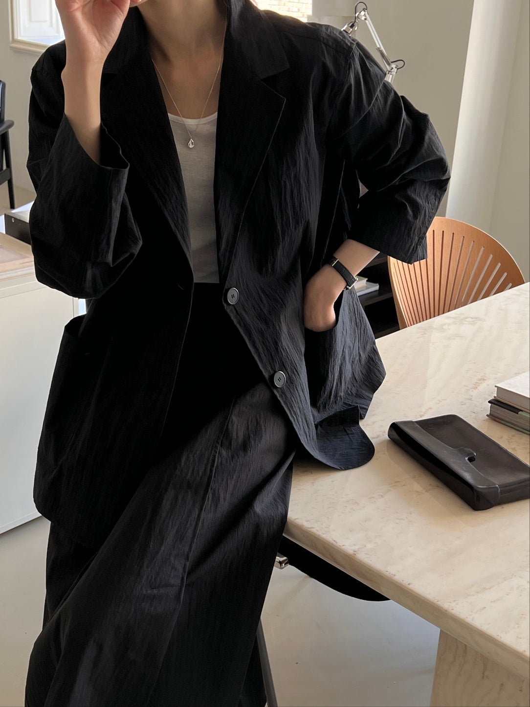 Cotton / Nylon Single Blazer