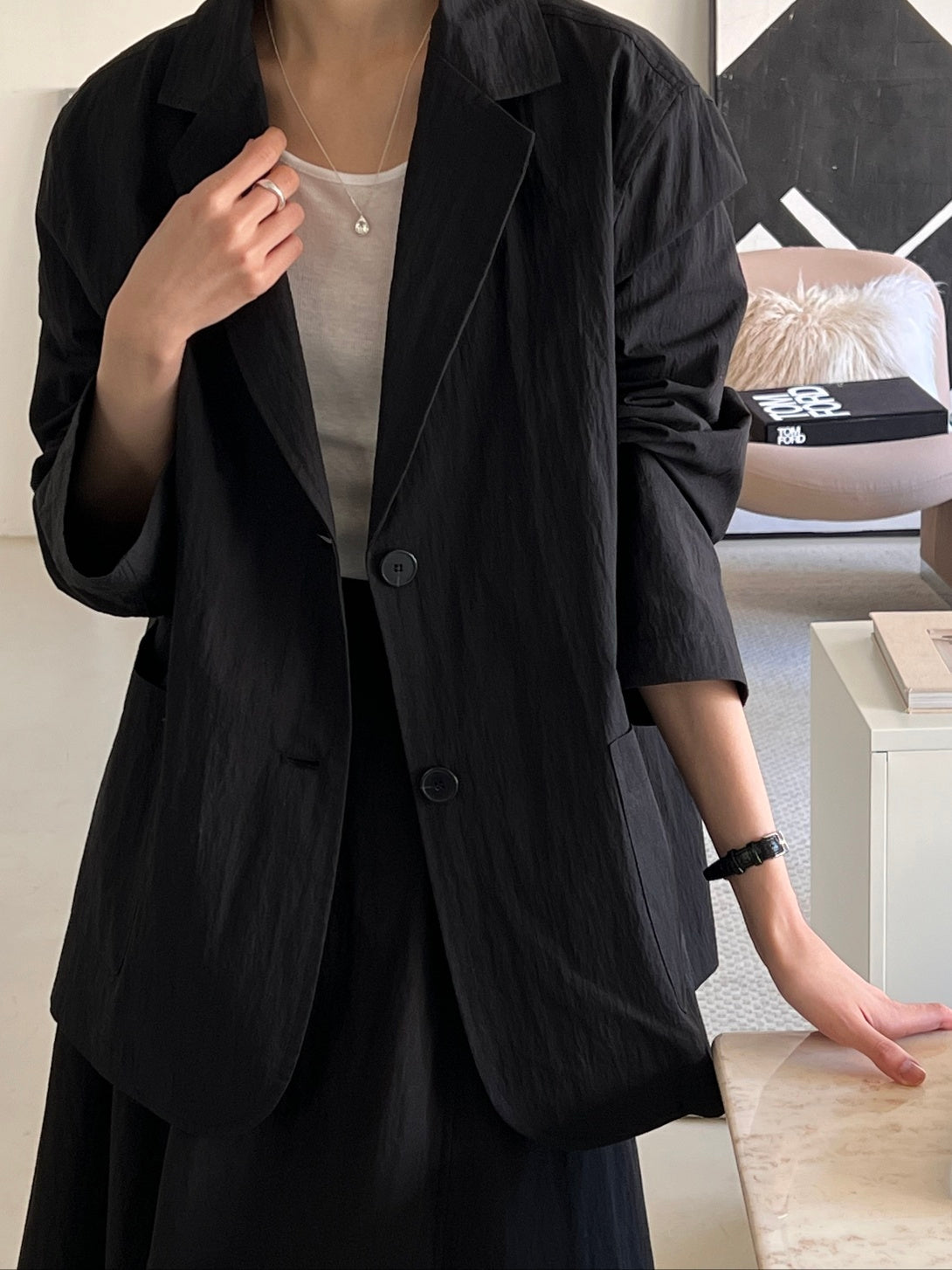 Cotton / Nylon Single Blazer