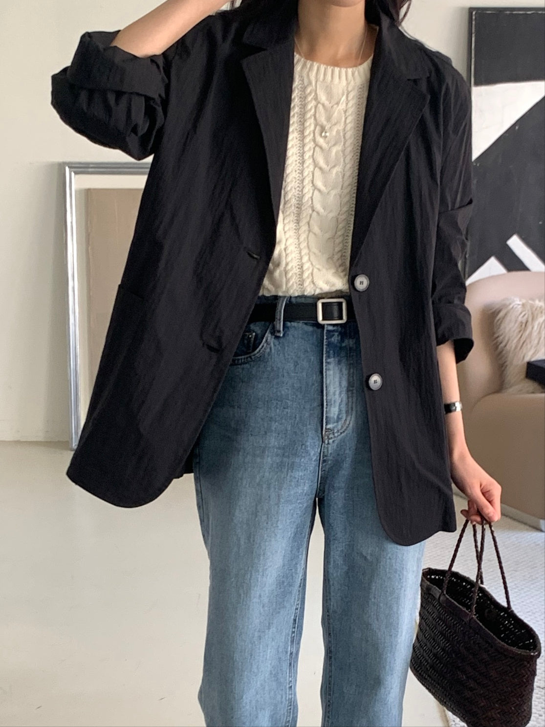 Cotton / Nylon Single Blazer