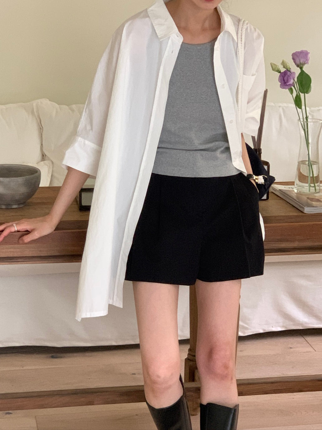 Bree Oversized Cotton Shirt