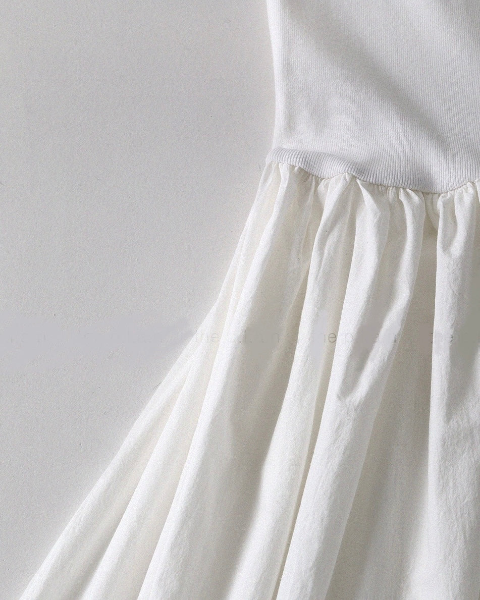 Cotton Combo Tiered Maxi Dress