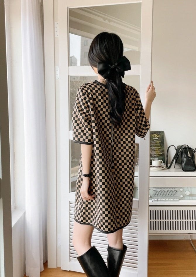 Checkerboard Shift Dress