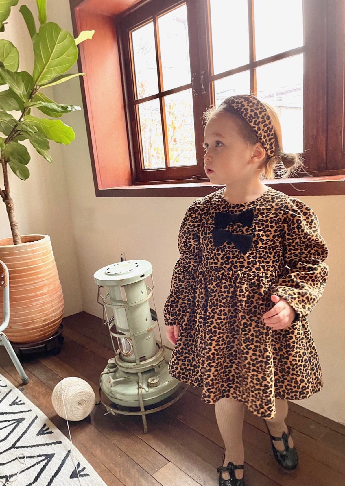 Girls’ Leopard Babydoll Dress