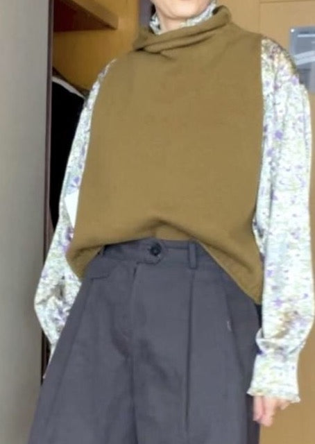 Turtleneck Lambs Wool + Cashmere Vest — special price item!