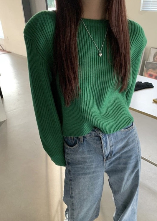 Cropped Rib Knit