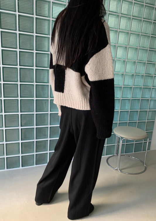 Two Tone Wool/Alpaca Jumper - Best Seller Reorder