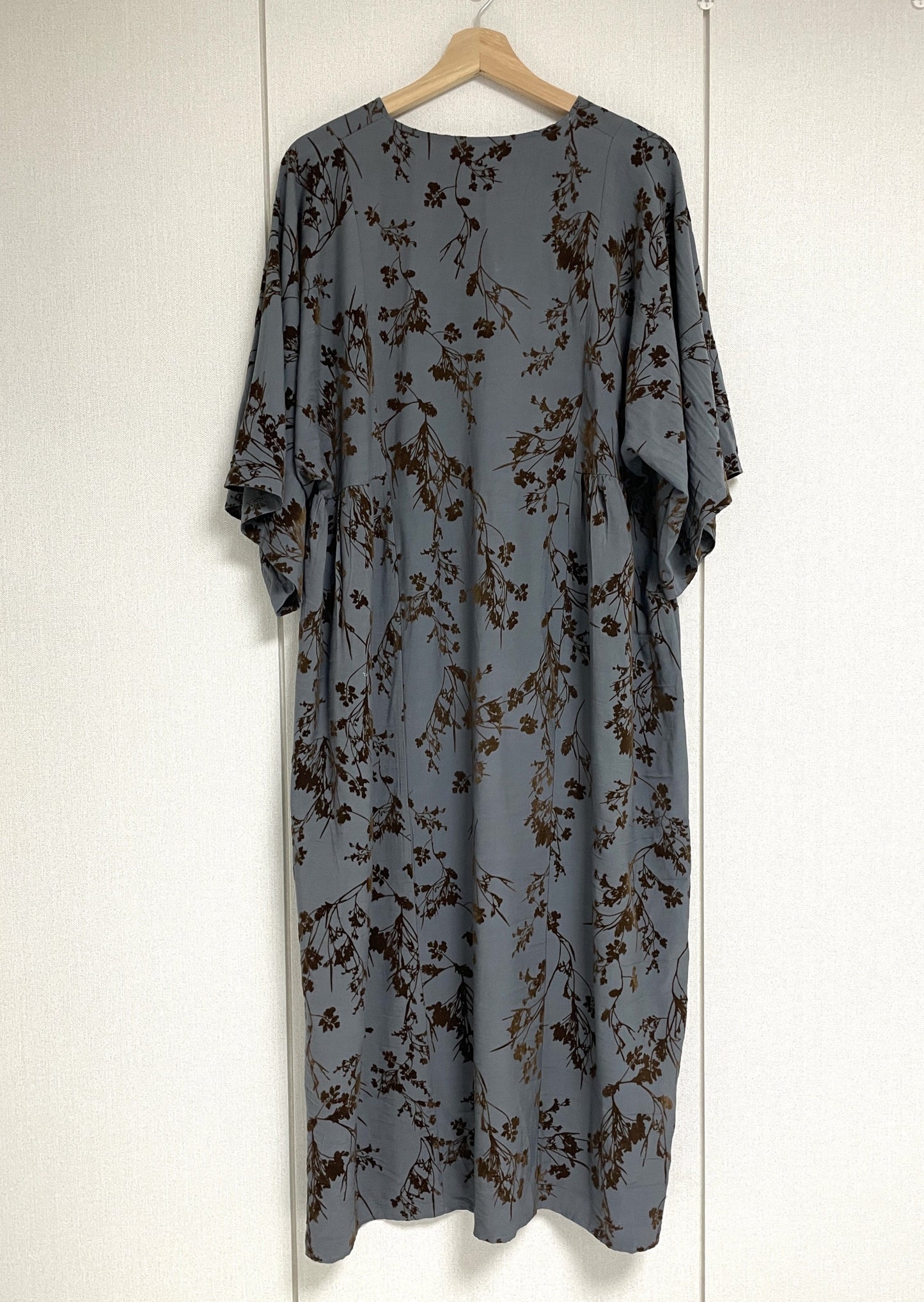 Velvet Flocked Caftan Dress