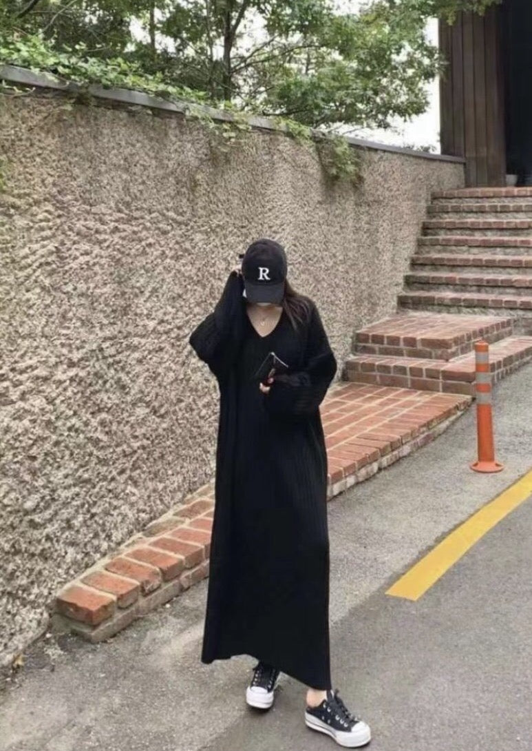 V Neck Blanket Dress