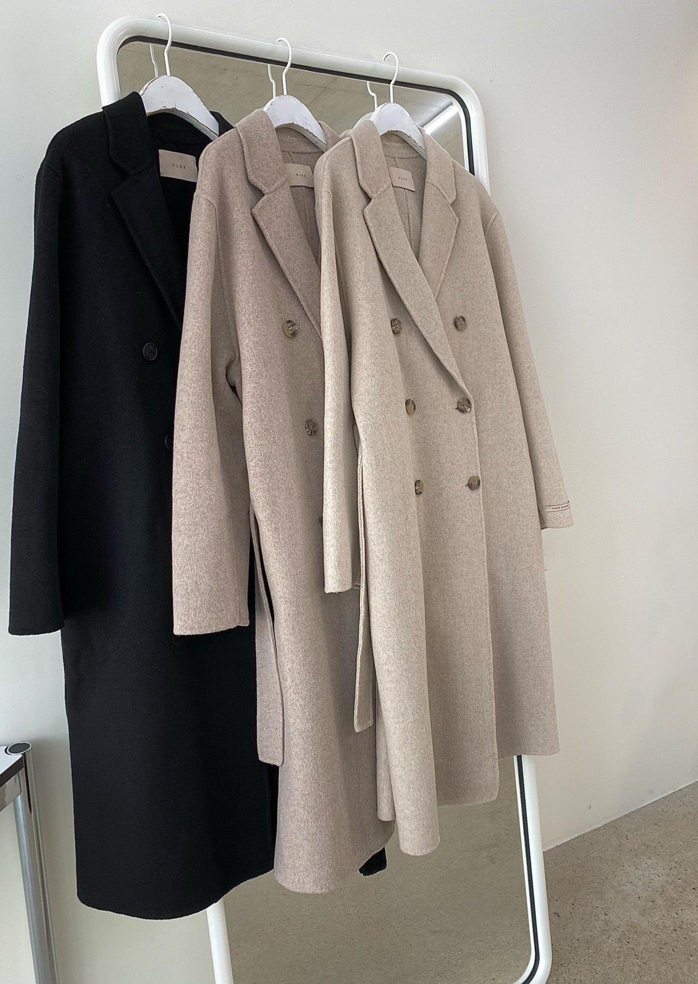 Wool Double Breasted Handmade Coat -only 1 in Black left