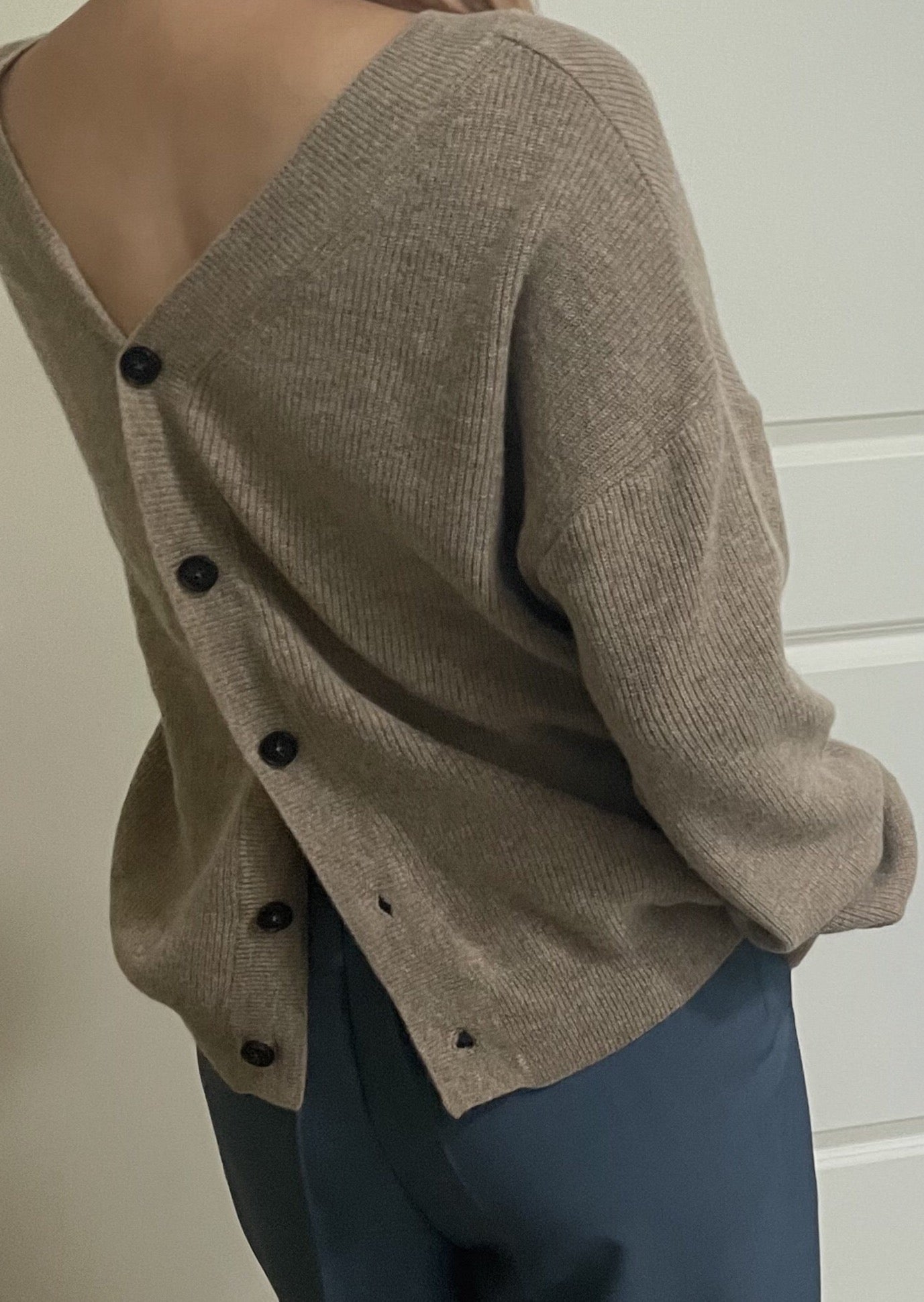 Reversible Wool/Cashmere Cardigan