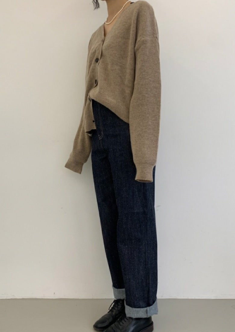 Reversible Wool/Cashmere Cardigan