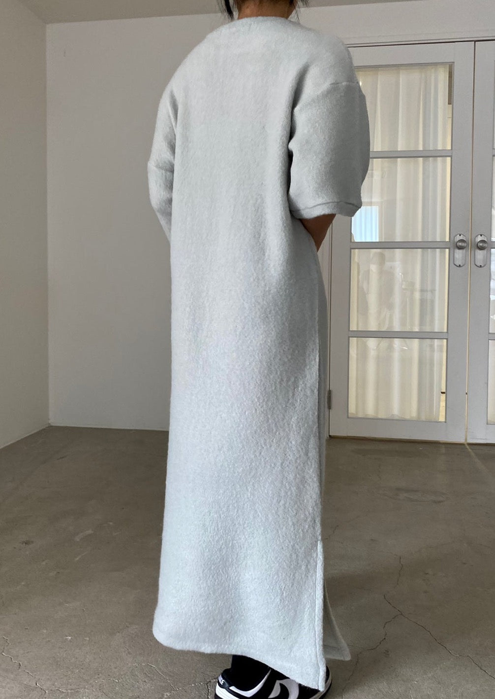 Boucle Knit Maxi Tunic Dress