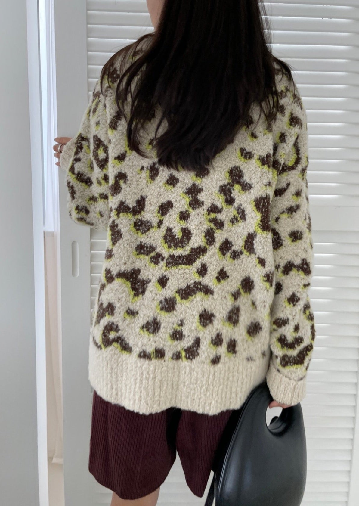 Leopard Jacquard Cardigan